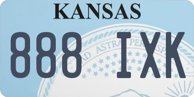KS license plate 888IXK