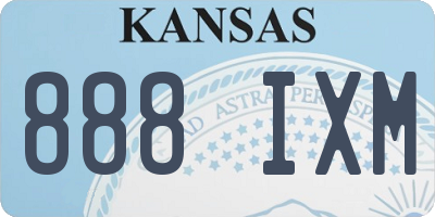 KS license plate 888IXM