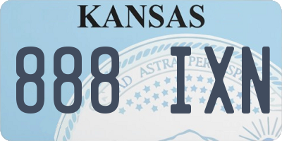KS license plate 888IXN