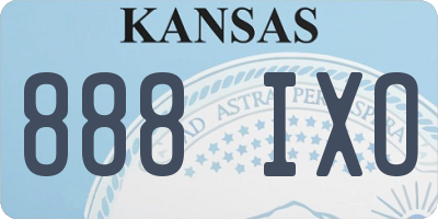 KS license plate 888IXO