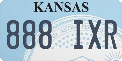 KS license plate 888IXR
