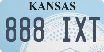 KS license plate 888IXT