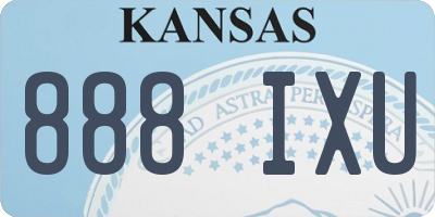 KS license plate 888IXU