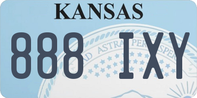 KS license plate 888IXY