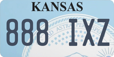 KS license plate 888IXZ