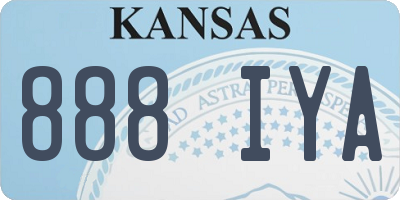 KS license plate 888IYA