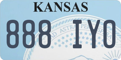 KS license plate 888IYO