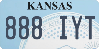 KS license plate 888IYT