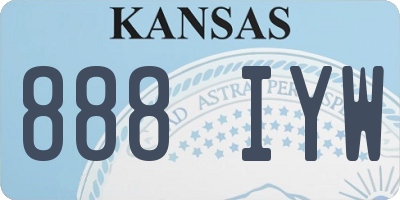KS license plate 888IYW