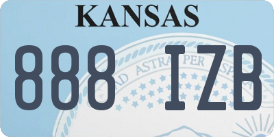 KS license plate 888IZB