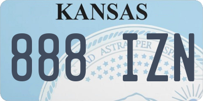 KS license plate 888IZN