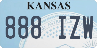 KS license plate 888IZW