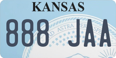 KS license plate 888JAA