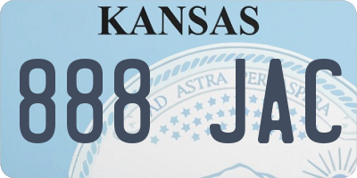 KS license plate 888JAC