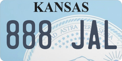 KS license plate 888JAL