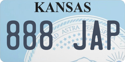 KS license plate 888JAP