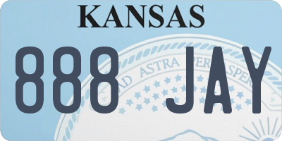 KS license plate 888JAY