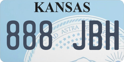 KS license plate 888JBH