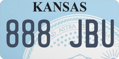 KS license plate 888JBU