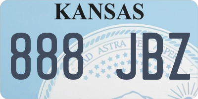 KS license plate 888JBZ