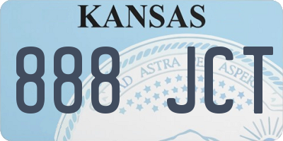 KS license plate 888JCT