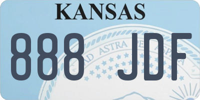 KS license plate 888JDF