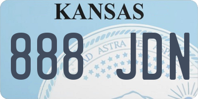 KS license plate 888JDN