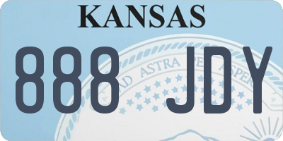 KS license plate 888JDY
