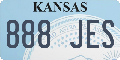 KS license plate 888JES