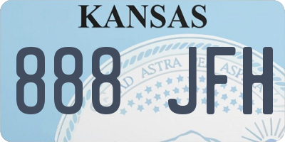 KS license plate 888JFH