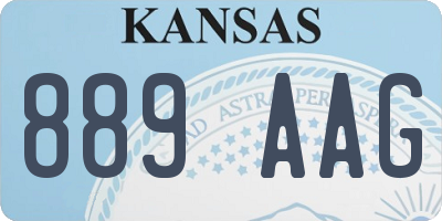 KS license plate 889AAG