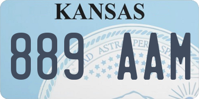 KS license plate 889AAM