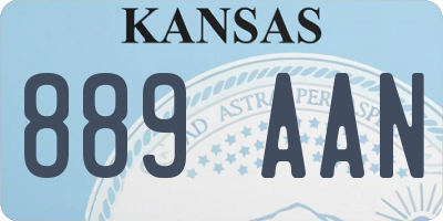 KS license plate 889AAN