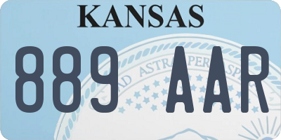 KS license plate 889AAR