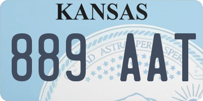 KS license plate 889AAT