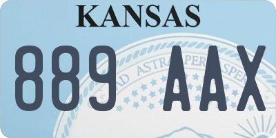 KS license plate 889AAX