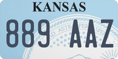 KS license plate 889AAZ