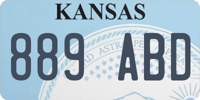 KS license plate 889ABD