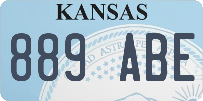 KS license plate 889ABE