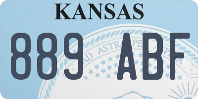 KS license plate 889ABF