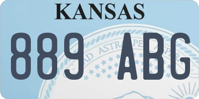 KS license plate 889ABG
