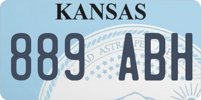 KS license plate 889ABH