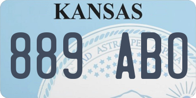 KS license plate 889ABO