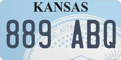 KS license plate 889ABQ