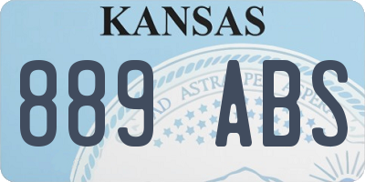 KS license plate 889ABS
