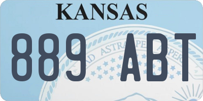 KS license plate 889ABT