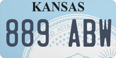 KS license plate 889ABW