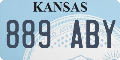 KS license plate 889ABY