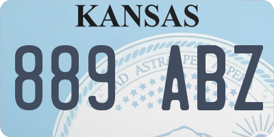 KS license plate 889ABZ
