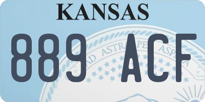 KS license plate 889ACF